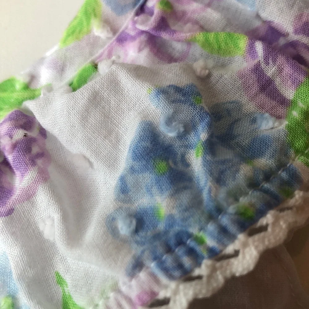 Tommy Bahama Girl's White Swiss Dot Garden Floral Dress & Headband Size 6 - Picture 9 of 14